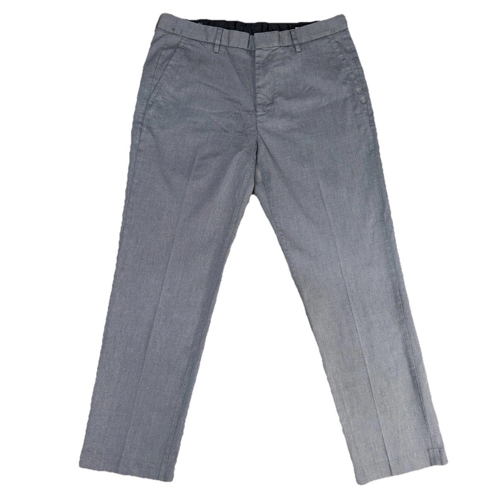 Bonobos Tuesday Dress Pants Mens 34/30 Gray Cotton Straight-Leg Career Mid Rise